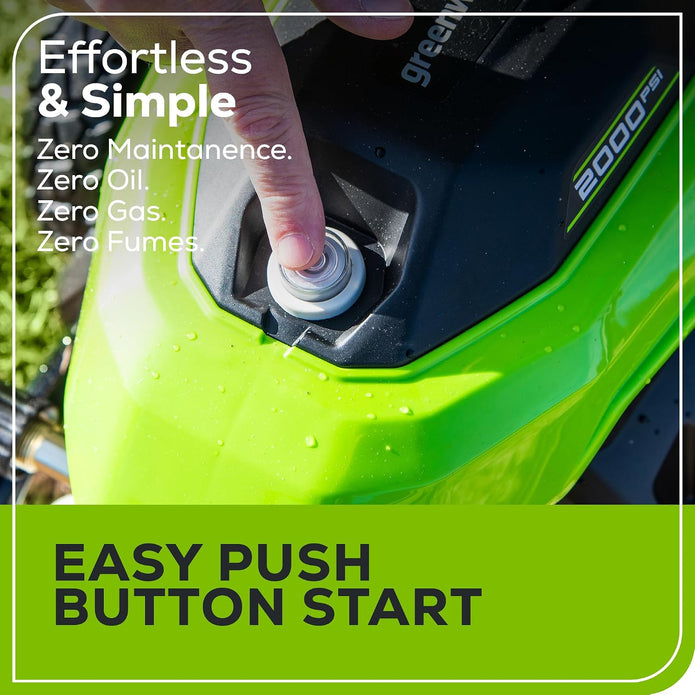 Greenworks 2000 PSI 1.2-Gallon-GPM Cold Water Electric Pressure Washer