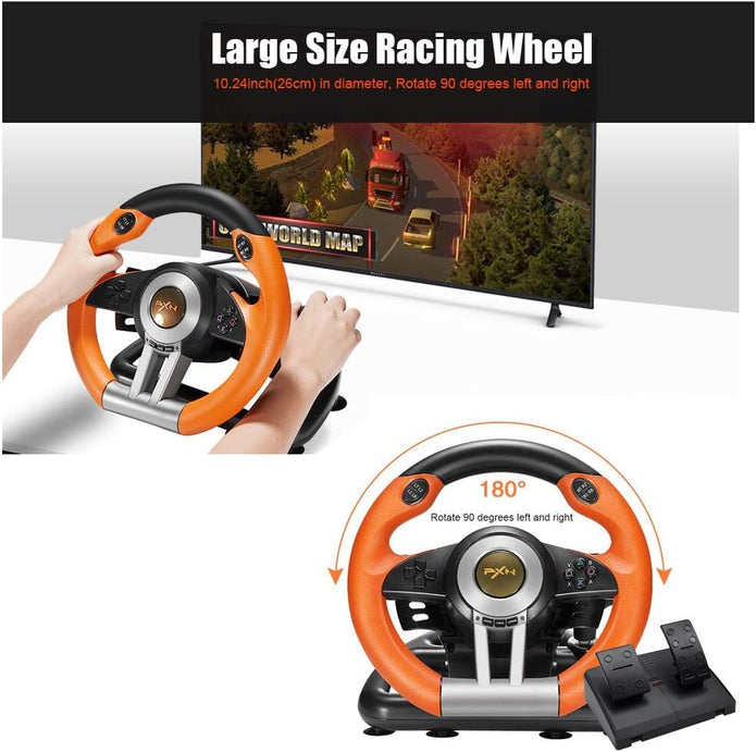 PXN V3PRO PC Racing Steering Wheel USB Simulator Race Gaming Steering Wheel