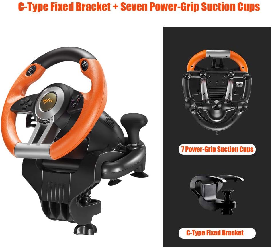 PXN V3PRO PC Racing Steering Wheel USB Simulator Race Gaming Steering Wheel