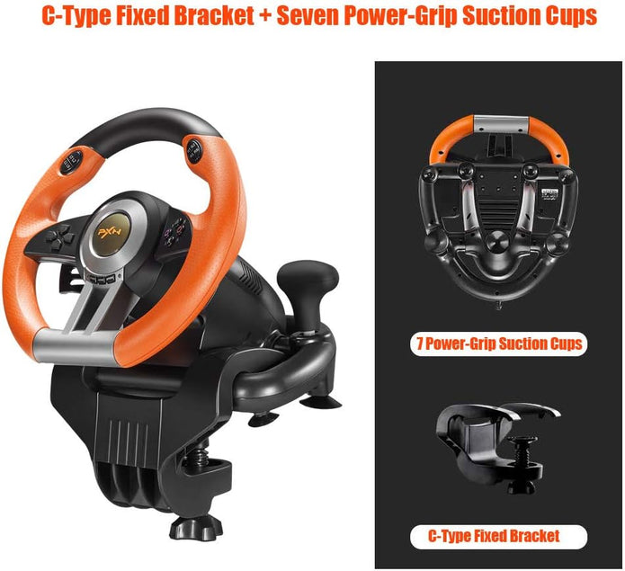 PXN V3PRO PC Racing Steering Wheel USB Simulator Race Gaming Steering Wheel