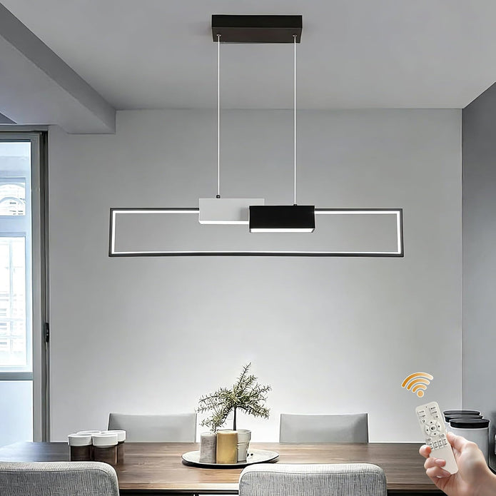 Tioolo Modern Chandeliers for Dining Room, Dimmable LED Chandelier, 36W