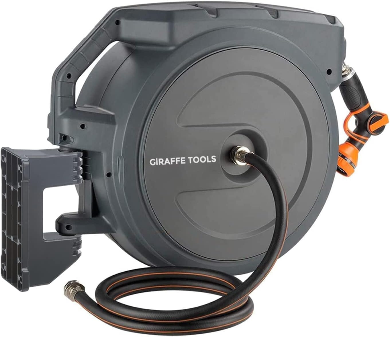 USED LIKE NEW Giraffe Tools AW40MB Garden Hose Reel, Metal Bracket, 5/8 in x 90 FT