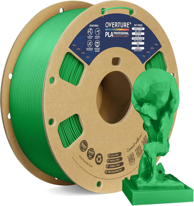 Case of 10 KG OVERTURE PLA Professional Filament 1.75mm, Professional 3D Printer Filament 1kg ASSORTED COLORS