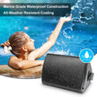 Herdio 6.5 inch 800W Outdoor Bluetooth Speakers Waterproof Wall Mounted Sound System with Multifunctional Amplifier, Powerful Bass & Stereo Sound, Easy to Install, for Patio Deck Porch (2 Pairs Black)