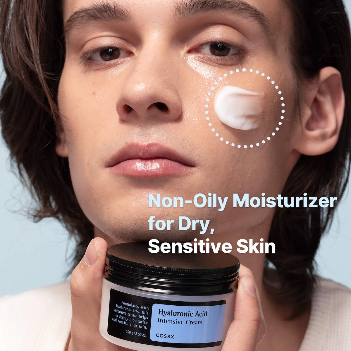 COSRX  Hyaluronic Acid Lightweight Hydrating Cream with Non-Greasy Finish for Dry, Sensitive Skin /100 g