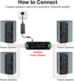 Herdio 6.5 inch 800W Outdoor Bluetooth Speakers Waterproof Wall Mounted Sound System with Multifunctional Amplifier, Powerful Bass & Stereo Sound, Easy to Install, for Patio Deck Porch (2 Pairs Black)