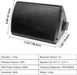 Herdio 6.5 inch 800W Outdoor Bluetooth Speakers Waterproof Wall Mounted Sound System with Multifunctional Amplifier, Powerful Bass & Stereo Sound, Easy to Install, for Patio Deck Porch (2 Pairs Black)