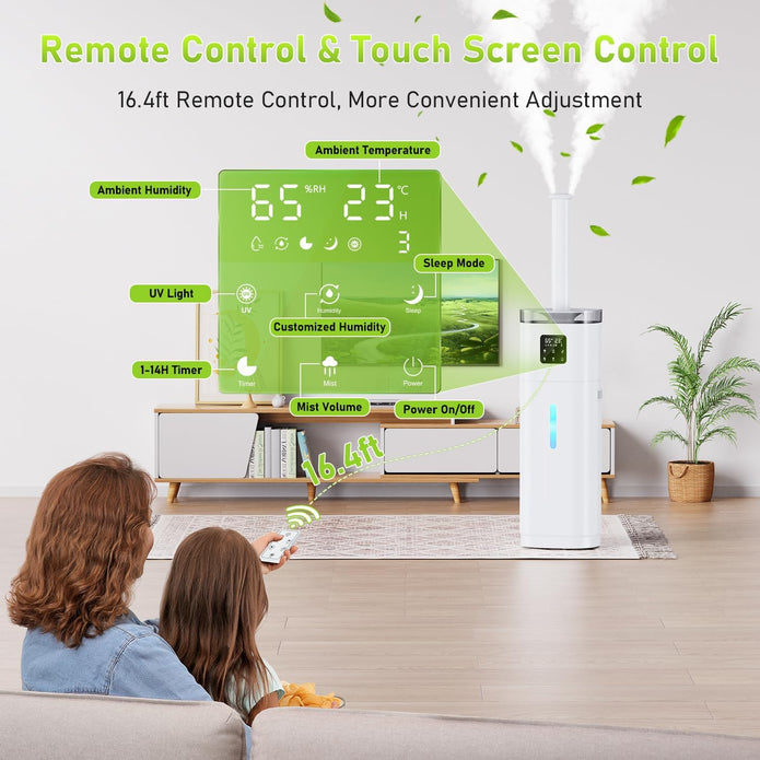 Humidifiers for Bedroom Large Room, 18L Super Quiet Cool Mist Humidifier for Whole House 2200ft²
