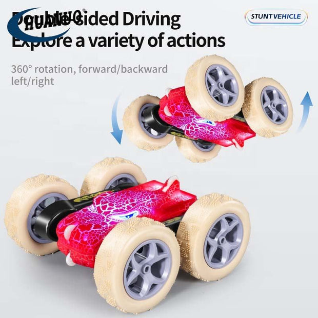 YAXON Dinosaur Double Side Twist Stunt Car 2.4G 4WD Remote Control High Speed