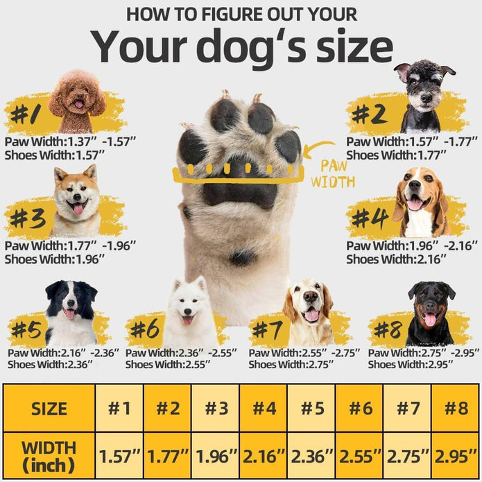 Dog Shoes for Small Dogs, Waterproof Dog Booties Paw Protector for Winter Snowy Day, Summer Hot Pavement, Outdoor Walking, Indoor Hardfloors Anti Slip Sole Black Size 3