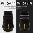 Dog Shoes for Small Dogs, Waterproof Dog Booties Paw Protector for Winter Snowy Day, Summer Hot Pavement, Outdoor Walking, Indoor Hardfloors Anti Slip Sole Black Size 3