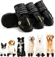 Dog Shoes for Small Dogs, Waterproof Dog Booties Paw Protector for Winter Snowy Day, Summer Hot Pavement, Outdoor Walking, Indoor Hardfloors Anti Slip Sole Black Size 3
