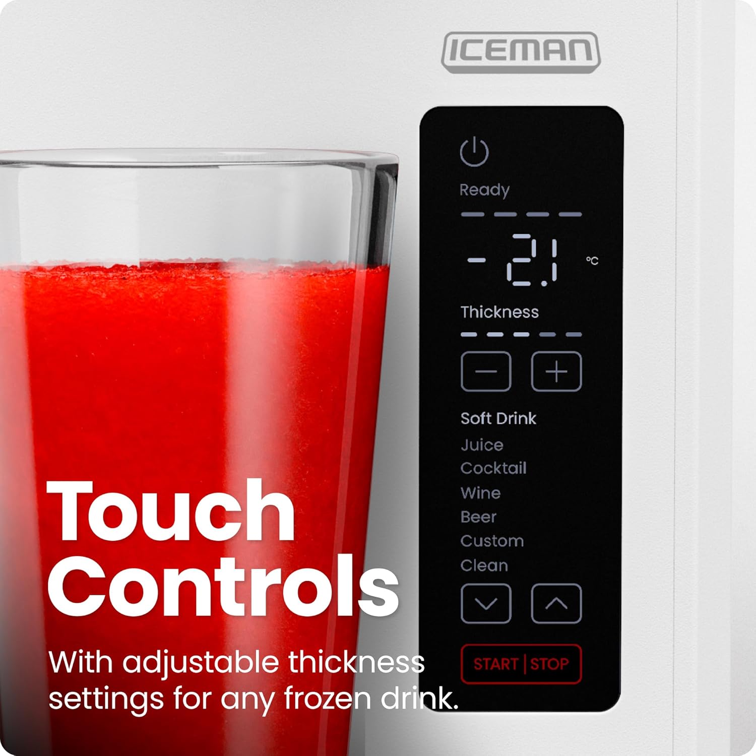 NEW / OPEN BOX Iceman by Chefman Slush-Ease Slushie Machine, 48oz Liquid Capacity Frozen Drink Maker & Slushy Machine with 5 Presets and LED Display