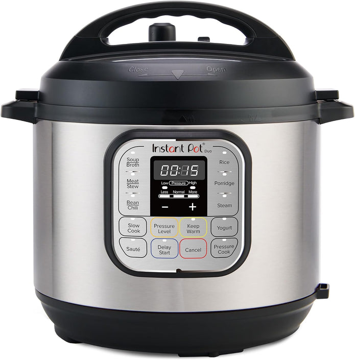 Instant Pot Duo 7-in-1 Electric Pressure Cooker, Slow Cooker, Rice Cooker, Steamer, Saute, Yogurt Maker, Warmer & Sterilizer, Includes Free App with over 1900 Recipes, Stainless Steel, 3 Quart
