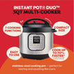 Instant Pot Duo 7-in-1 Electric Pressure Cooker, Slow Cooker, Rice Cooker, Steamer, Saute, Yogurt Maker, Warmer & Sterilizer, Includes Free App with over 1900 Recipes, Stainless Steel, 3 Quart