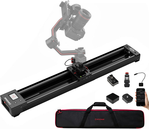 IFOOTAGE Shark Slider Nano II-860 Motorized Camera Slider 24.9" / 63cm, AI Motion Control Video Slider for DJI RS2 RS3 RS4 Gimbal, Time-Lapse & Cinematic Filmmaking