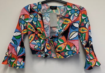 ZARA CROP TOP RETRO PRINT