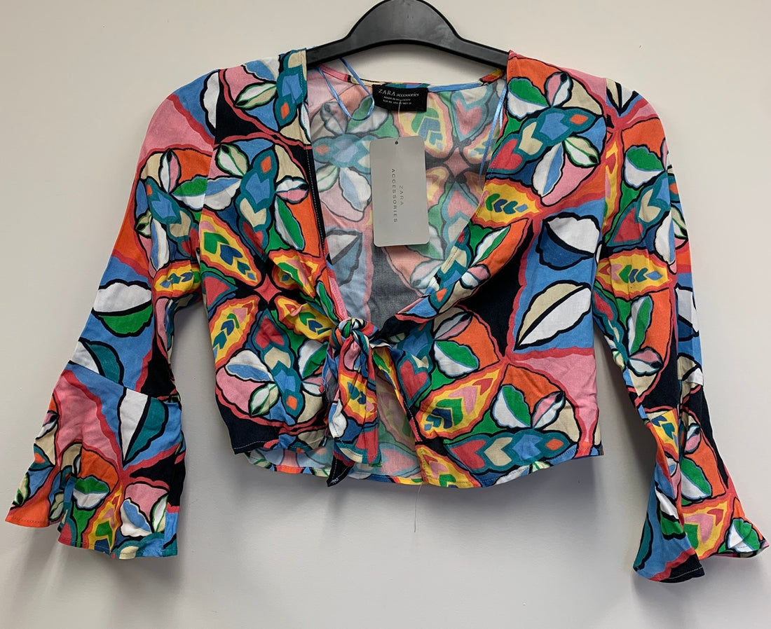 ZARA CROP TOP RETRO PRINT