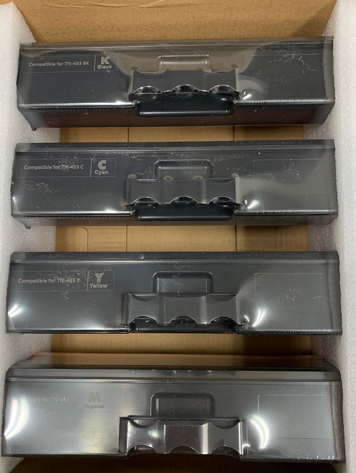 TN433 Toner Cartridge High Yield Replacement for Brother TN433BK TN433C TN433Y TN433M