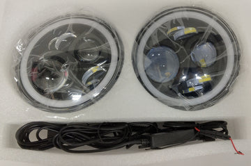 50w DOT SAE 7'' Round   Led Headlight Projector with High Low Beam