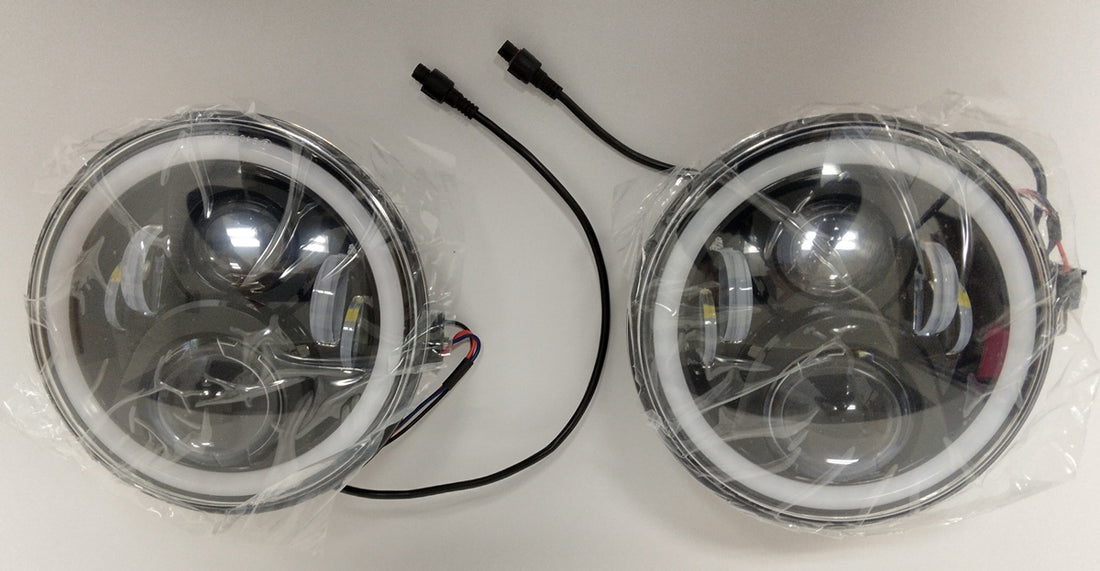 50w DOT SAE 7'' Round   Led Headlight Projector with High Low Beam