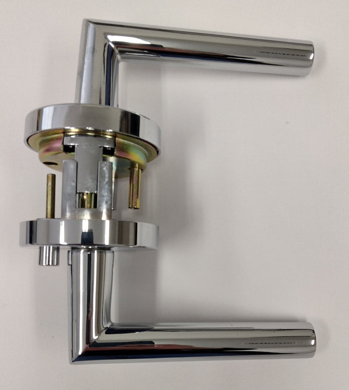 Door lever in a polished chrome finish