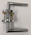 Door lever in a polished chrome finish