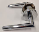 Door lever in a polished chrome finish