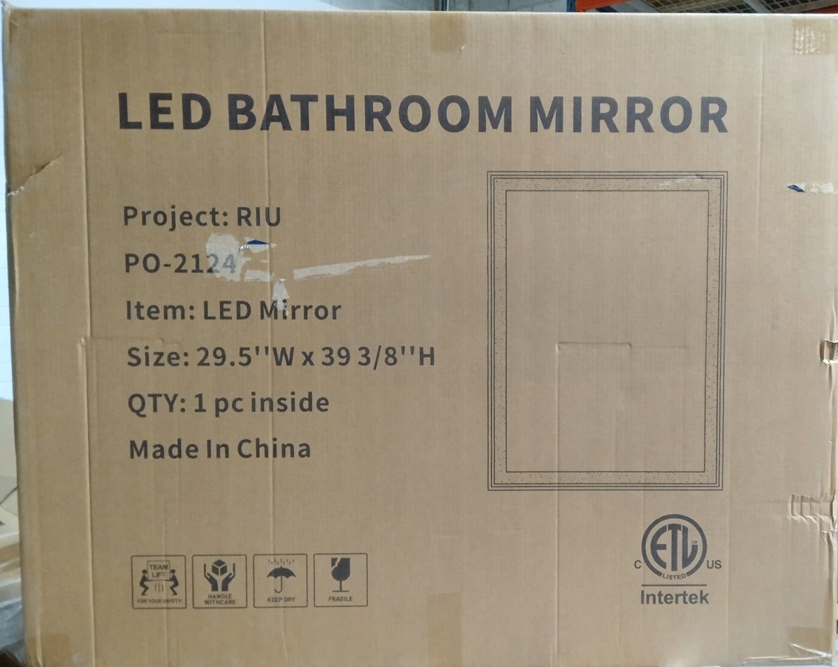 LED Bathroom Lighted Mirror 29.5
