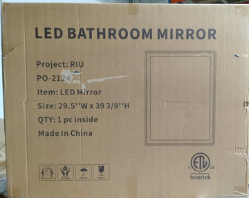 LED Bathroom Lighted Mirror 29.5" x 39 3/8"