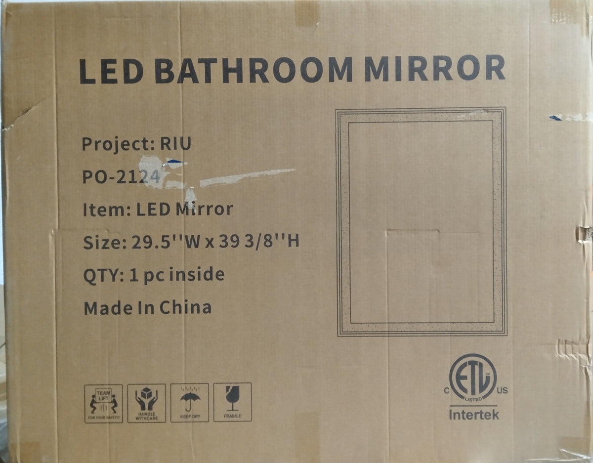 LED Bathroom Lighted Mirror 29.5