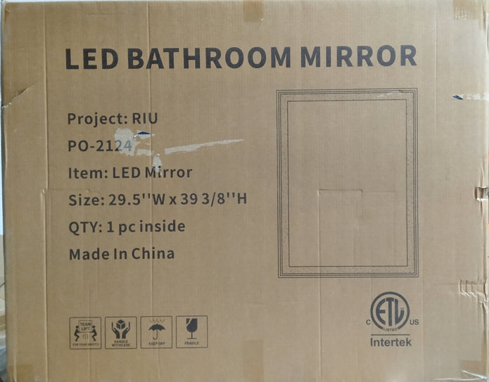LED Bathroom Lighted Mirror 29.5