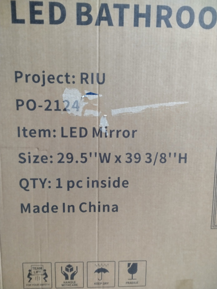 LED Bathroom Lighted Mirror 29.5