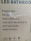 LED Bathroom Lighted Mirror 29.5