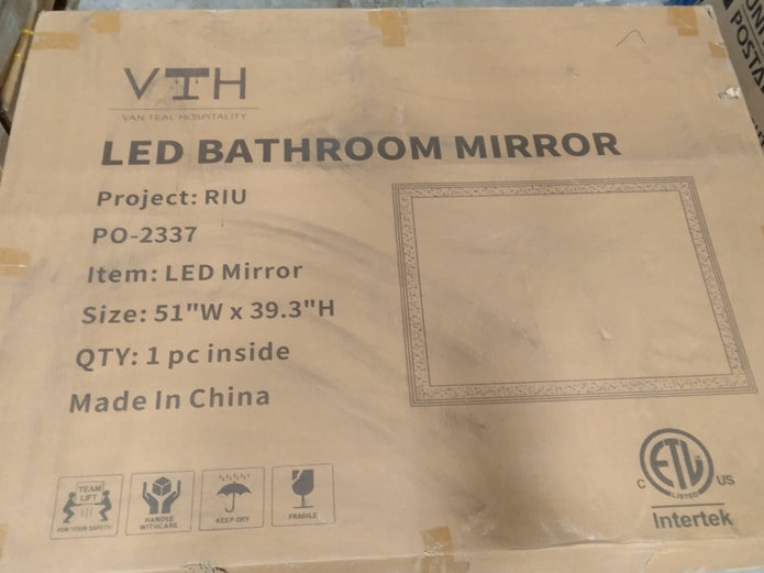 LED Bathroom Lighted Mirror 51" x 39.3"