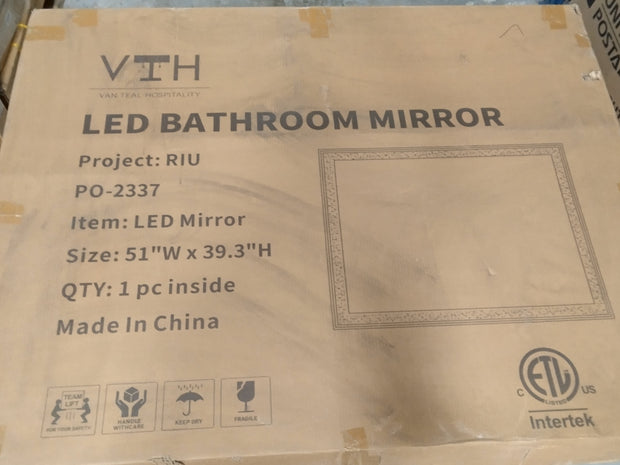 LED Bathroom Lighted Mirror 51" x 39.3"