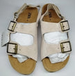 ZARA Neutral Leather Sandals • Big Kid