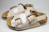 ZARA Neutral Leather Sandals • Big Kid