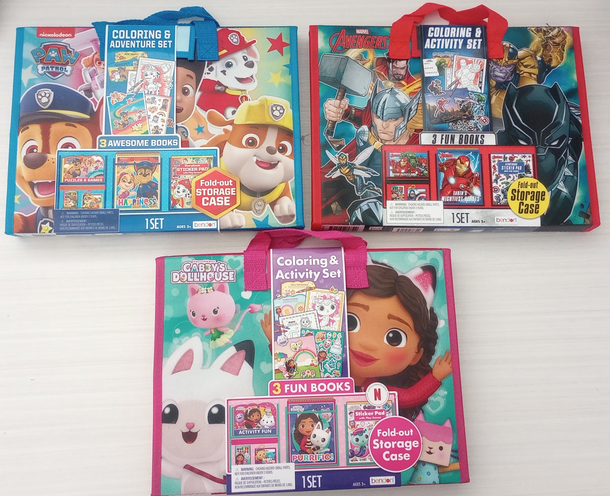 Activity Set - Portfolio Bundle with Coloring Books, Stickers, Games, Puzzles, Drawing and More