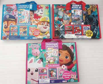Activity Set - Portfolio Bundle with Coloring Books, Stickers, Games, Puzzles, Drawing and More