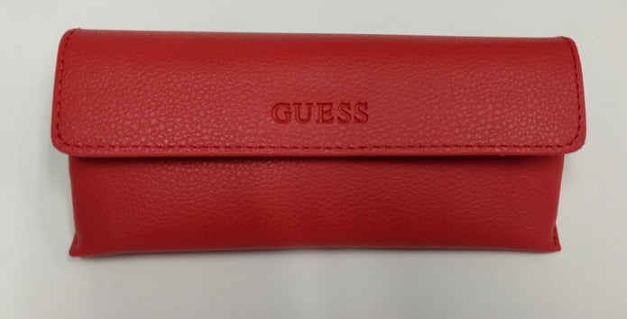 GUESS Red Case for Eyeglasses Sunglasses Faux Leather