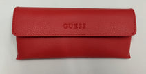 GUESS Red Case for Eyeglasses Sunglasses Faux Leather