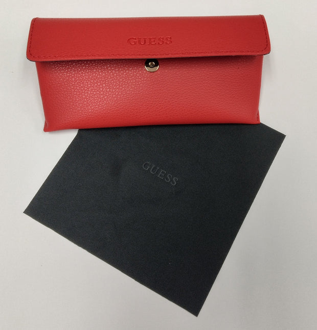 GUESS Red Case for Eyeglasses Sunglasses Faux Leather