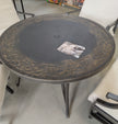 St. Charles 5-Piece Metal Outdoor Patio Fire Pit / Table Seating Set Performance Acrylic Mist Cushions