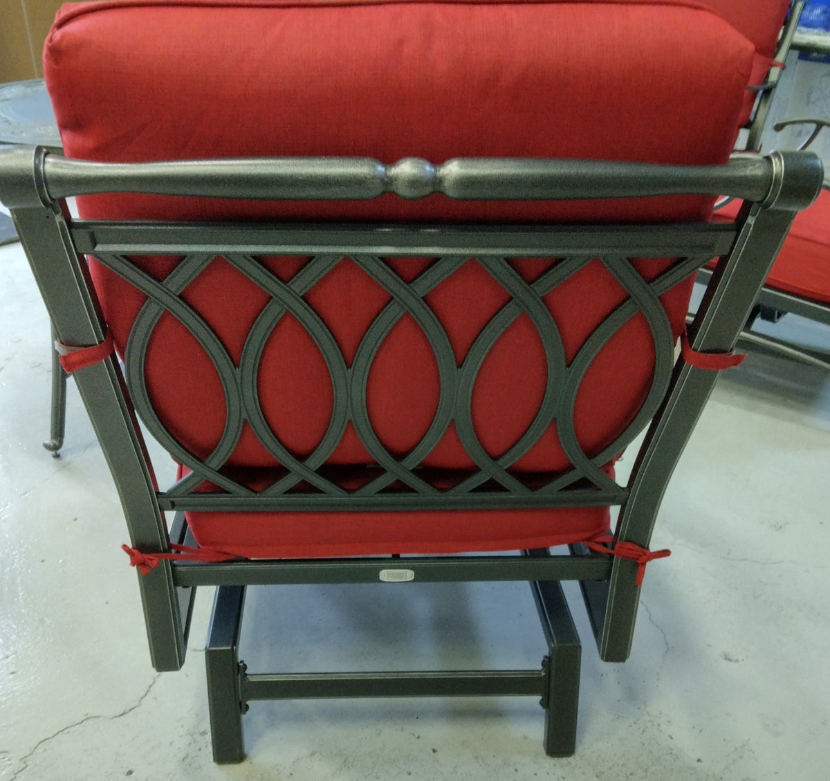 St. Charles 5-Piece Metal Outdoor Patio Fire Pit / Table Seating Set Performance Acrylic Mist Cushions