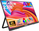NEW IN OPEN BOX Innoview 23.8” 4K Large Portable Monitor, UHD (3840*2160) 100%sRGB IPS Speakers USB-C HDMI Work Home Second Monitor W/180°