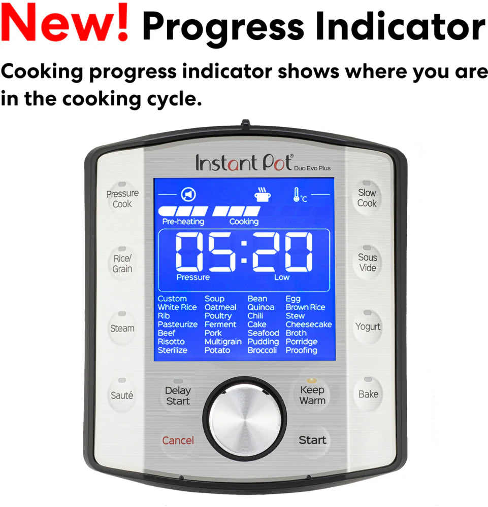 Instant Pot Duo Evo Plus Pressure Cooker, 6-qt
