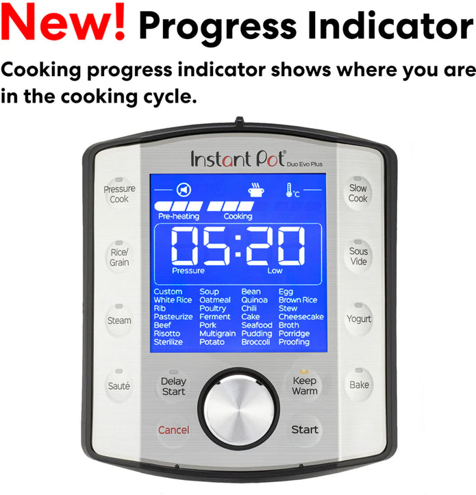 Instant Pot Duo Evo Plus Pressure Cooker, 6-qt
