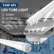 JESLED T8 LED Tube Lights 4FT, 14W 2450LM, Type A+B, 5000K Daylight White | Single or Double End Powered, Plug and Play or Ballast Bypass
