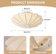Japanese Silk Flush Mount Ceiling Light Mid Century Fabric Hanging Lantern Ceiling Light Modern White Overhead Light for Entrance Living Room Bedroom